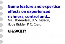Game feature and expertise effects on experienced richness, control and engagement in game play